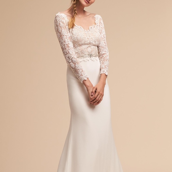 BHLDN Dresses & Skirts - BHLDN Langston Wedding Gown Long Sleeve Sz 6 12 16 BHLDN Dresses & Skirts - BHLDN Langston Wedding Gown Long Sleeve Sz 6 12 16
